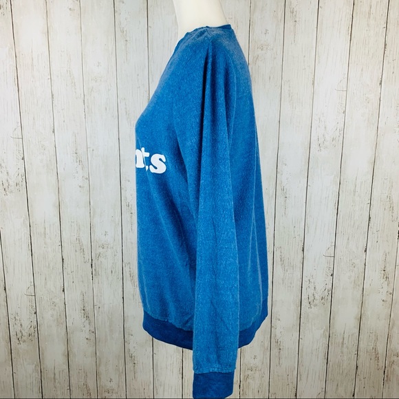 🔥CHASER🔥ANTHROPOLOGIE I LOVE PRESENTS Blue Sweatshirt Medium NWT - Picture 3 of 4